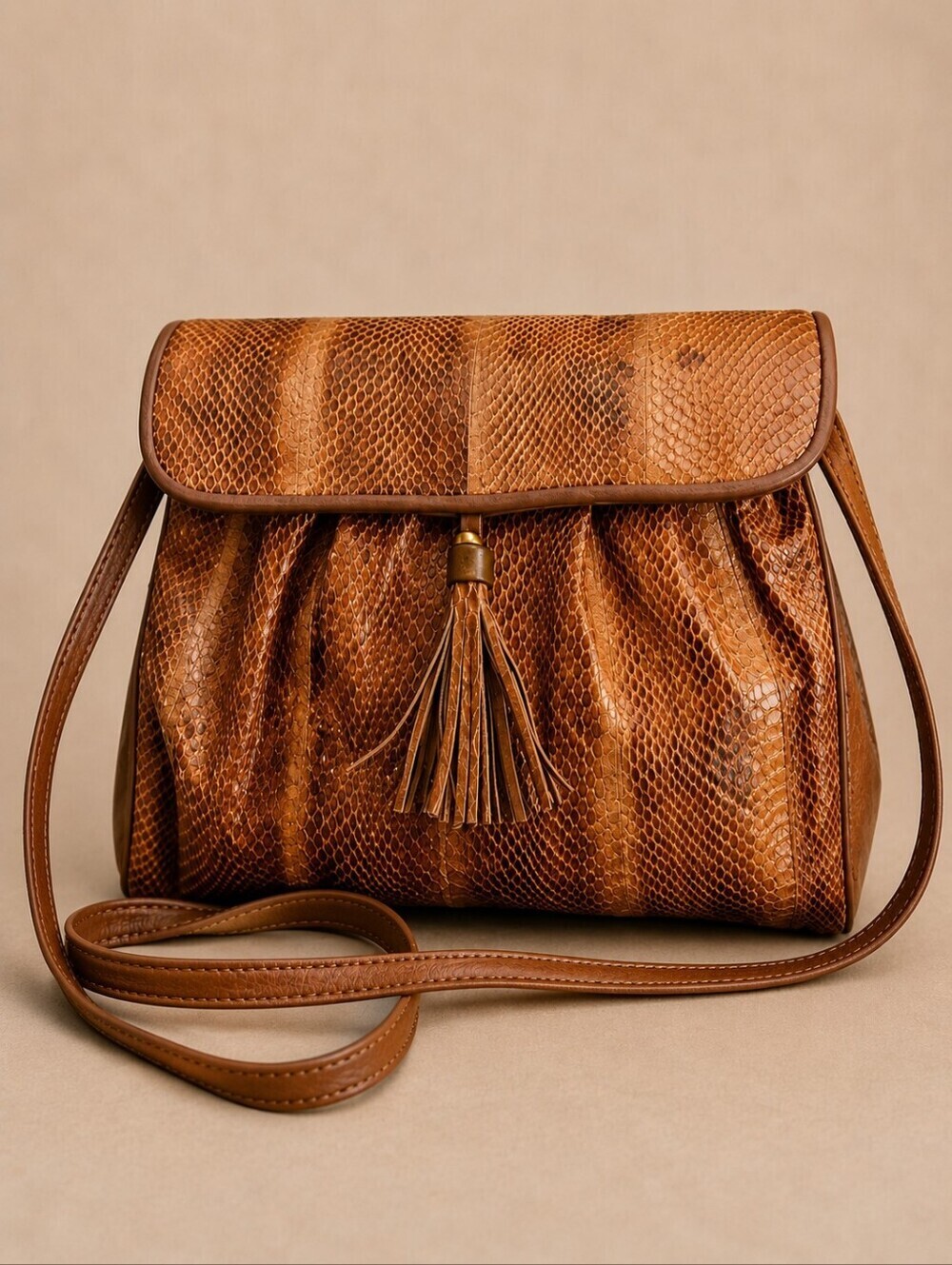 3/$30 VTG 1970s TOWANNY Genuine Snakeskin Shoulder Flap Purse